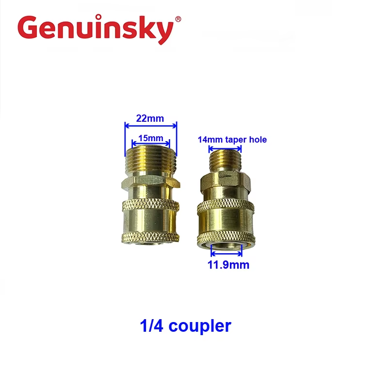Två specifikationer på 1/4 koppling