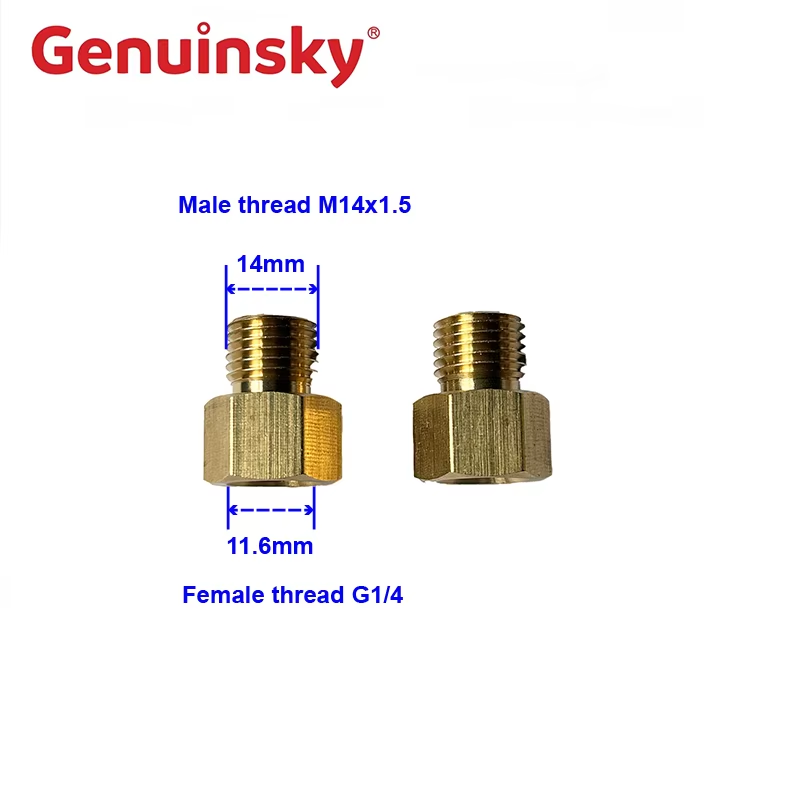 Mässing G1/4 Kvinna till M14 manlig adapter