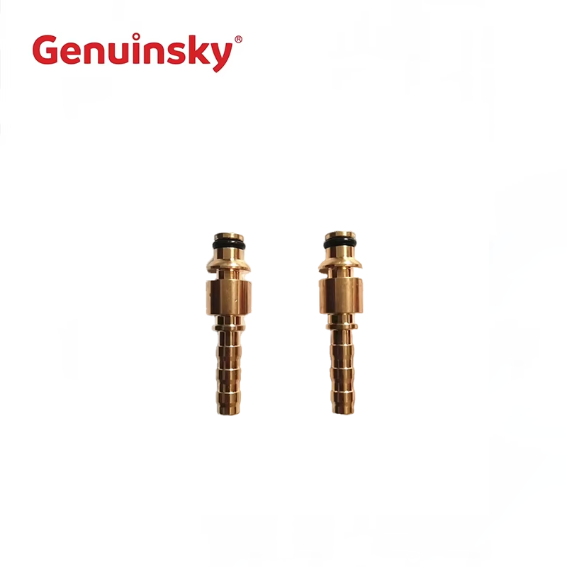 Mässingskontakt för snabbtvättslangar